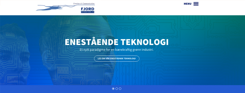 Fjord International – nettsider med Joomla
